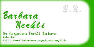 barbara merkli business card